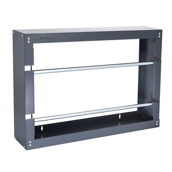 Adiroffice Grey Steel 2-Rod Electrical Wire Spool Rack Dispenser, Conduit Display ADI697-02-MK - main